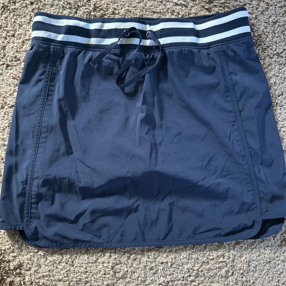 Athleta Navy Skirt with White Stripes